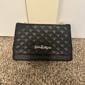 Lilly Pulitzer Black Quilted Crossbody Bag